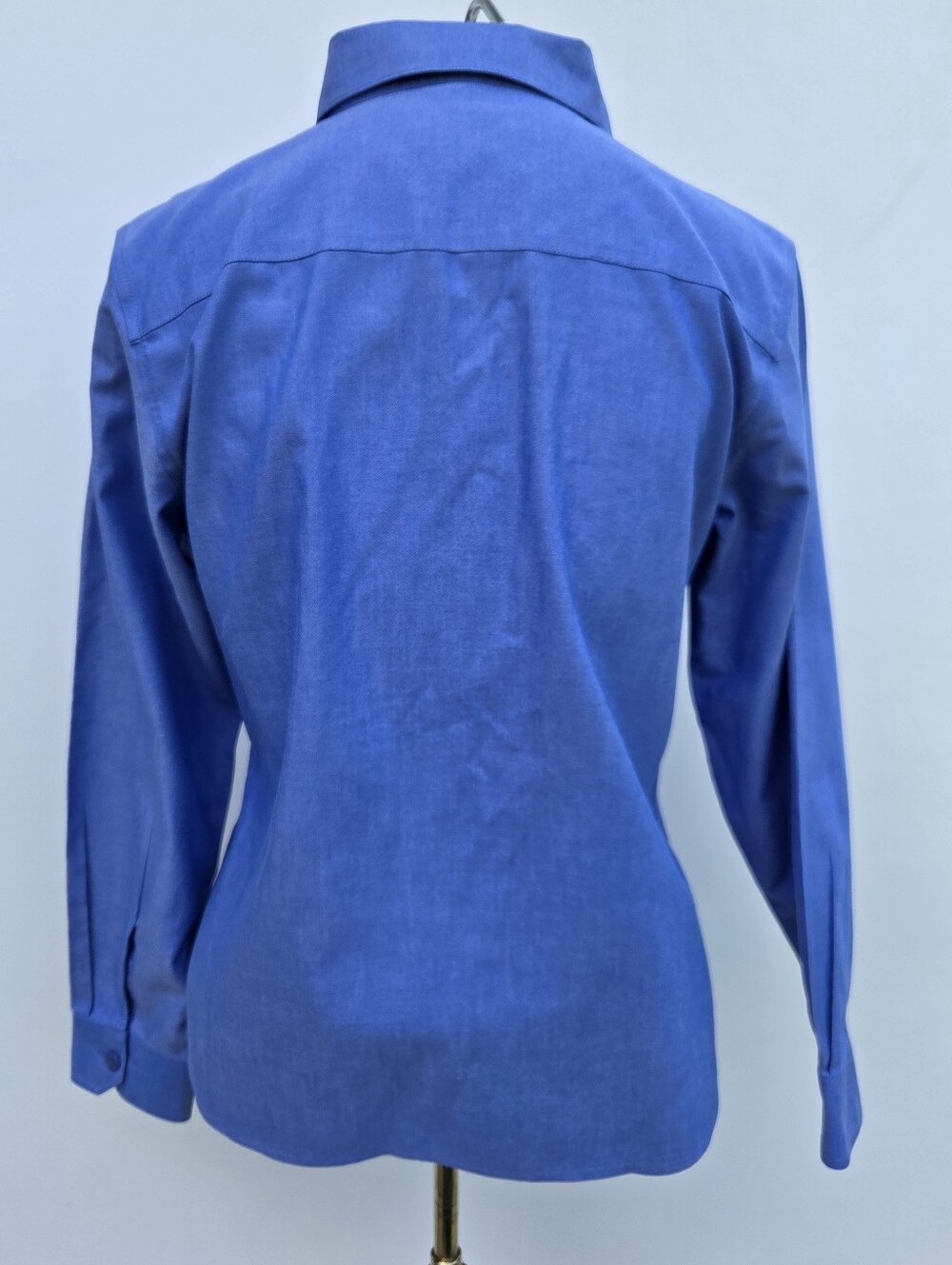 Pendleton Non-Iron Shaped Fit Blue Solid Collared Button-Up Size-4P - Picture 7 of 11